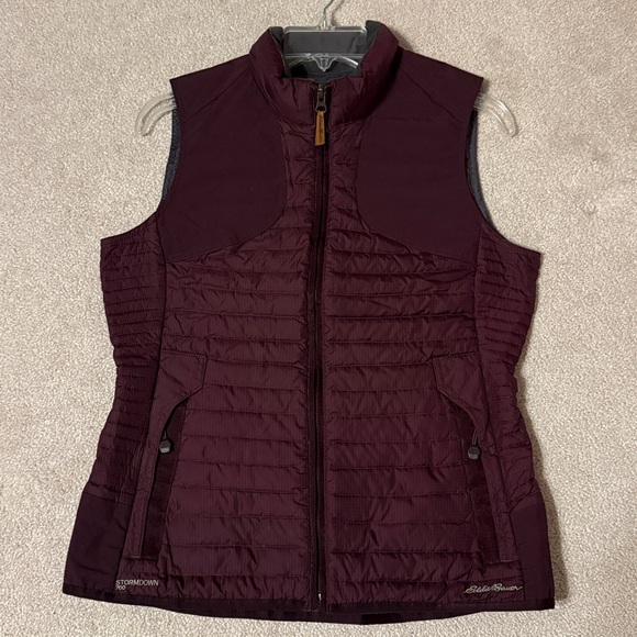 NWOT Eddie Bauer Stormdown 700 Goose Down Vest Zipper Pockets Size Small - Picture 12 of 12